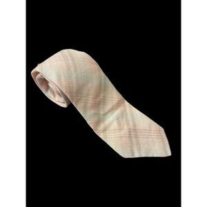 Vintage Ron Chereskin Mens Plaid Neck Tie Power Tie Pink Gray Blue